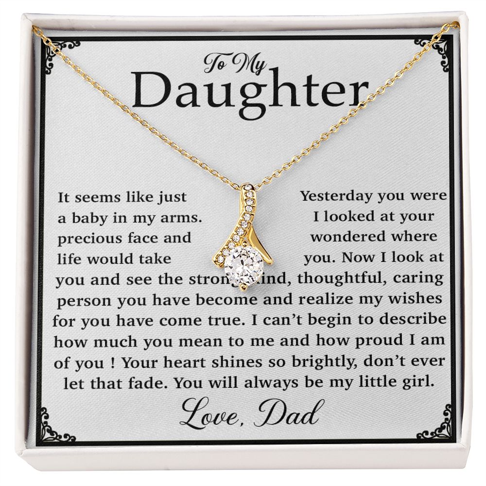 To My Daughter Necklace, Gift for Daughter from Dad, Daughter Father Necklace
