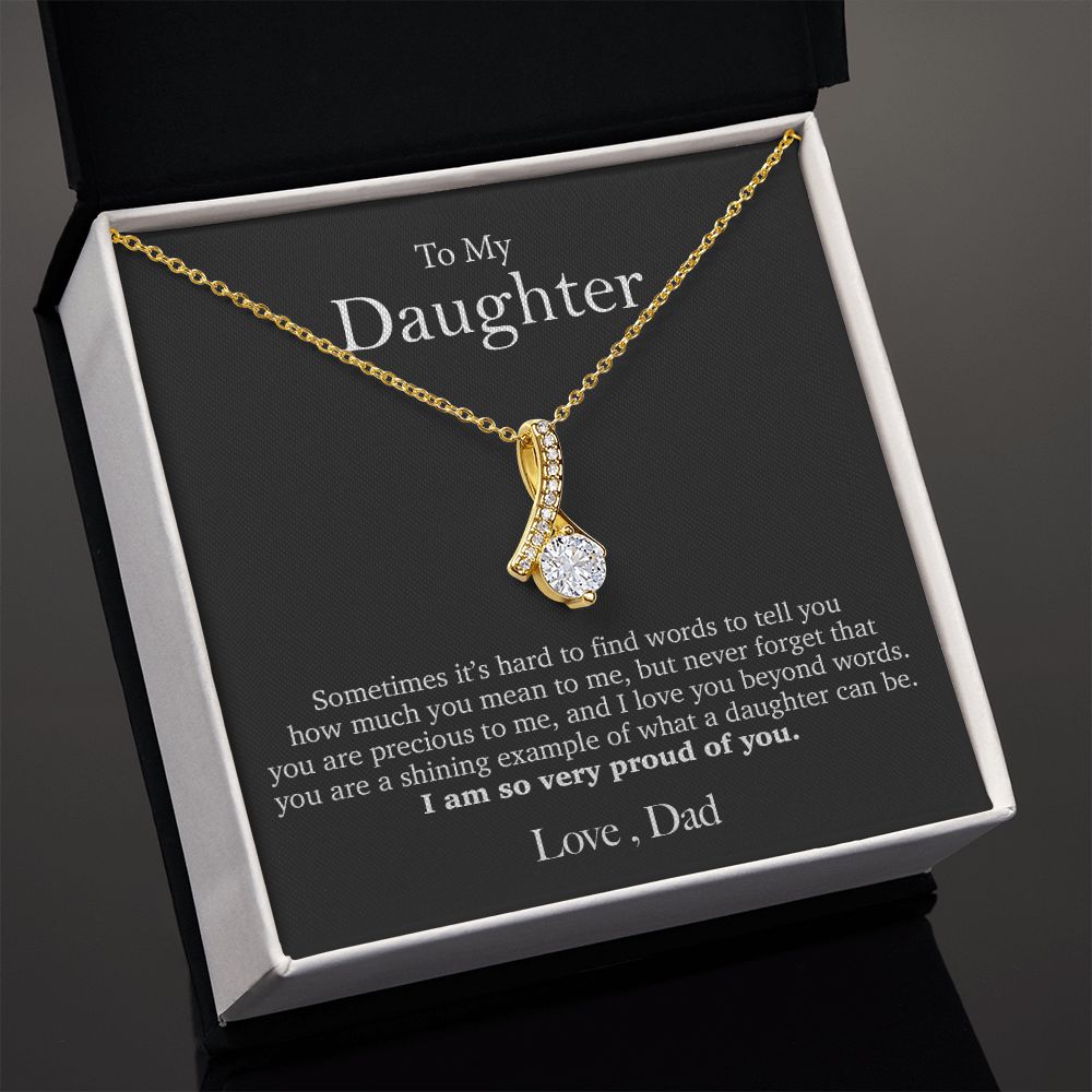 To My Daughter Necklace, Gift for Daughter from Dad, Daughter Father Necklace