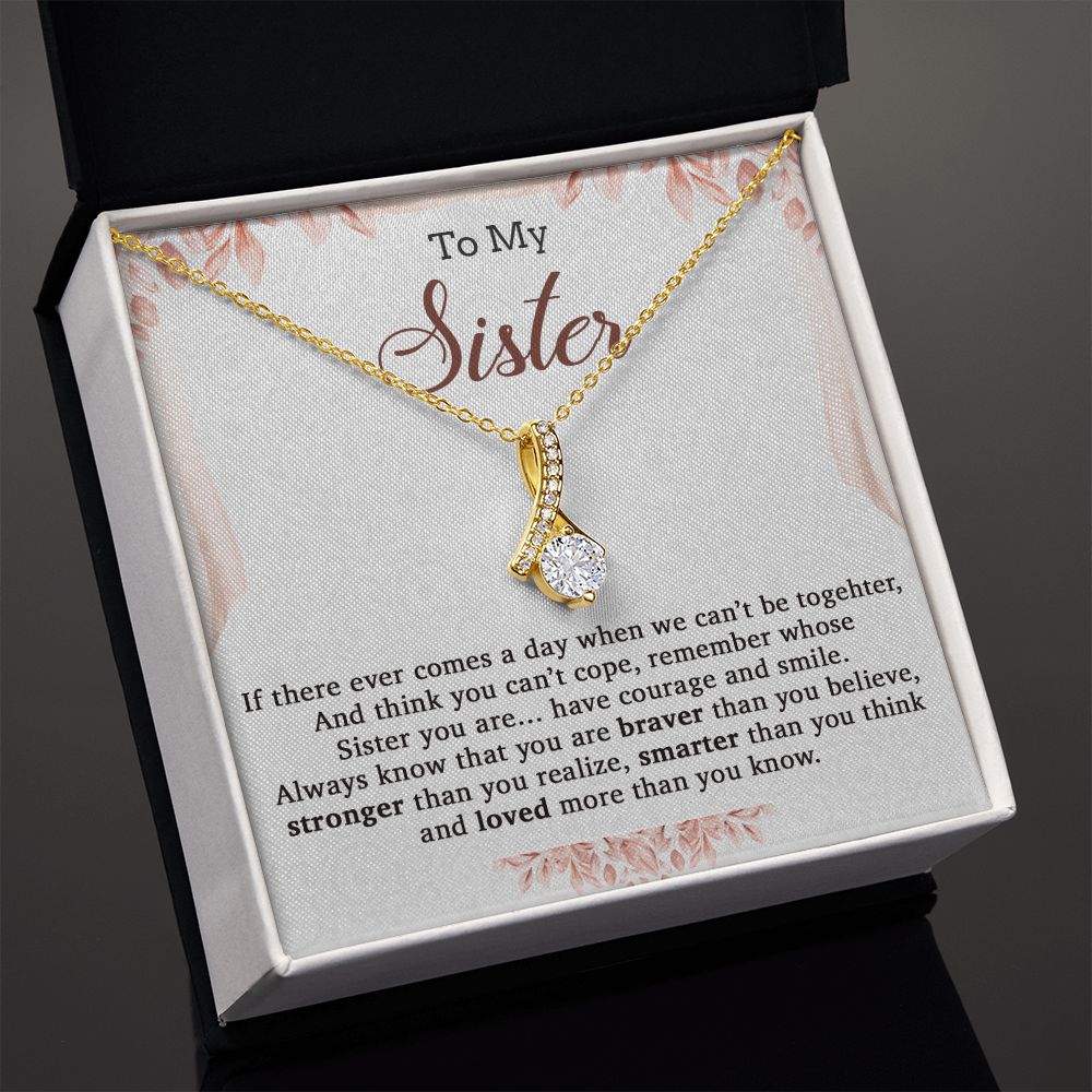To My Sister Necklace, Brother to Sister, Birthday gift For Sister from Brother