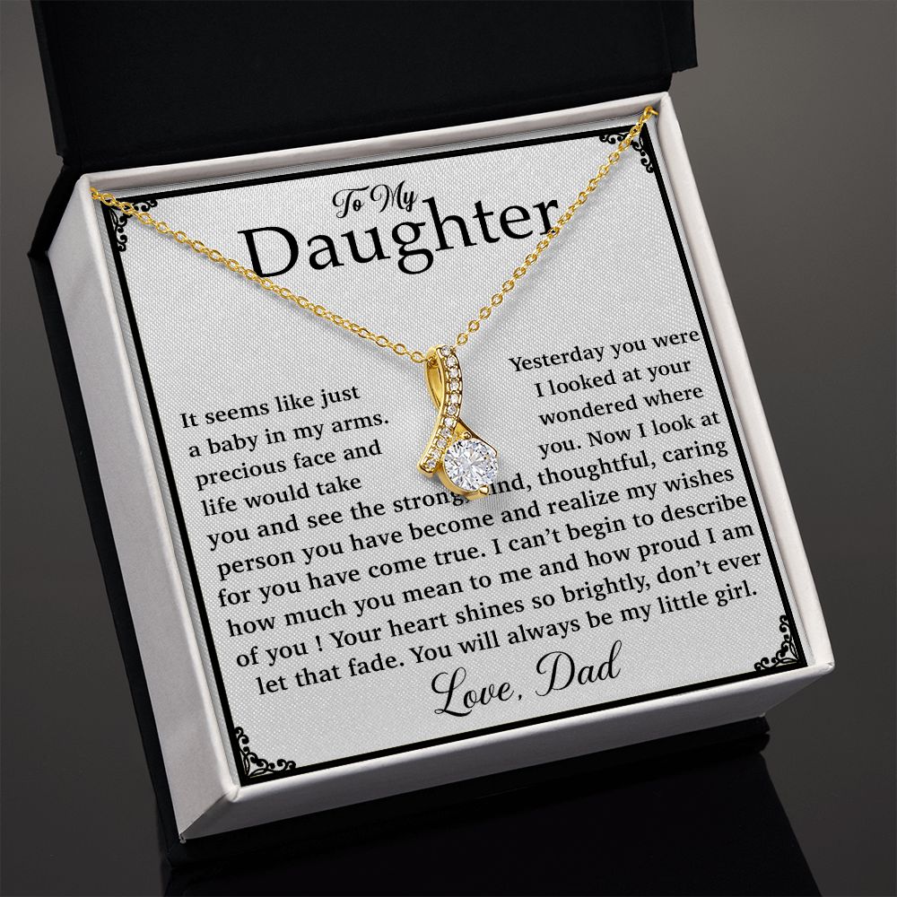 To My Daughter Necklace, Gift for Daughter from Dad, Daughter Father Necklace