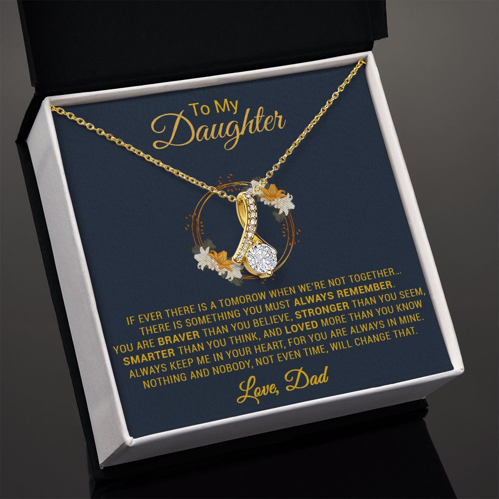 To My Daughter Necklace, Daughter Father Necklace, Daughter Xmas Gift from Dad