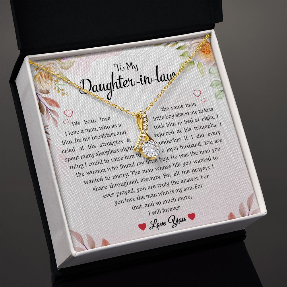 To My Daughter-In-Law Necklace, Jewelry From Mother-In-Law, Birthday Gift