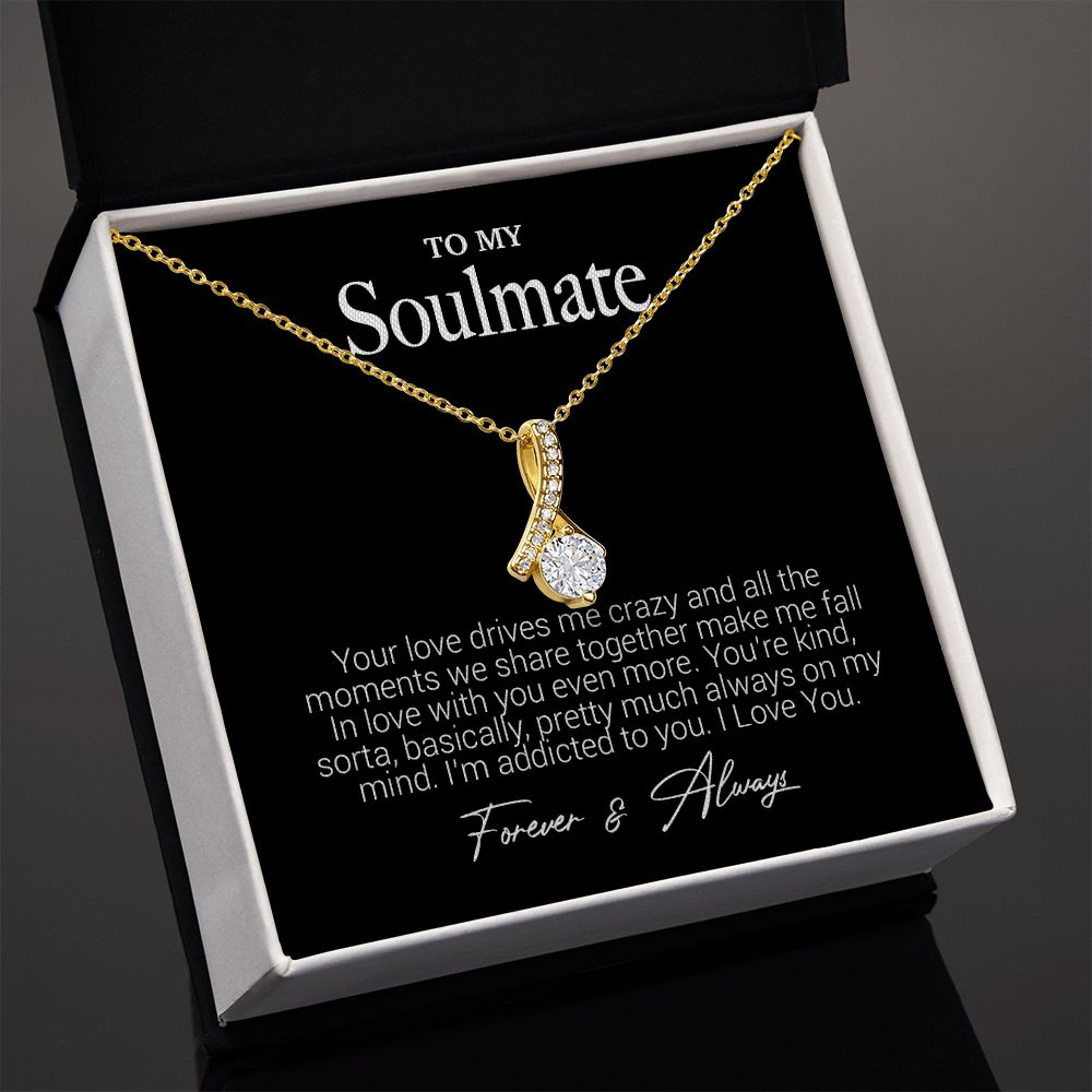 To My Soulmate Necklace, Gift For Wife Girlfriend From Husband, Birthday Gift