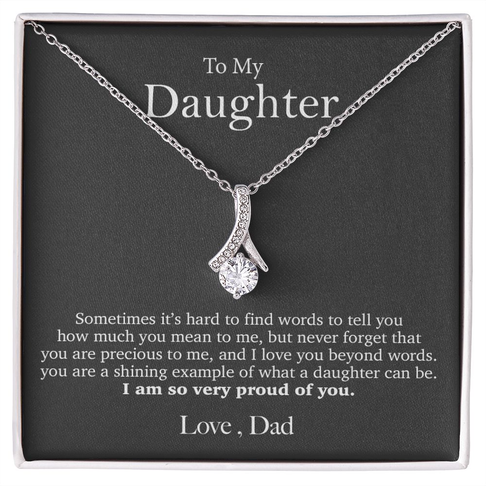 To My Daughter Necklace, Gift for Daughter from Dad, Daughter Father Necklace