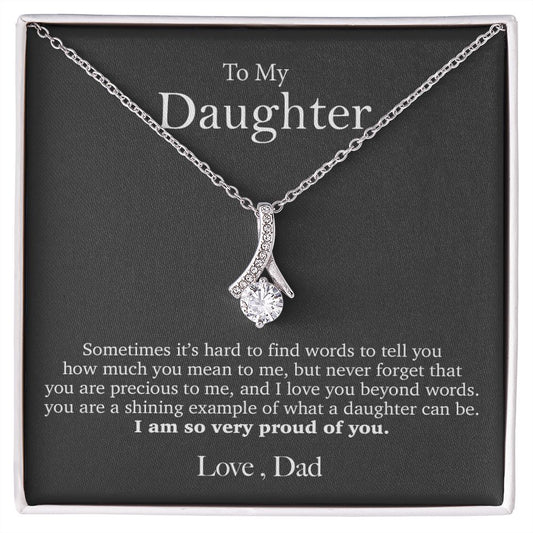 To My Daughter Necklace, Gift for Daughter from Dad, Daughter Father Necklace