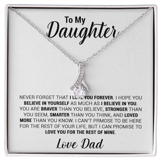 To My Daughter Necklace, Gift For Daughter From Dad, Daughter Father Necklace
