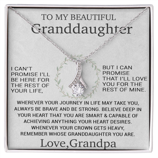 To My Granddaughter Necklace, Birthday Gift For Granddaughter, Birthday Gifts
