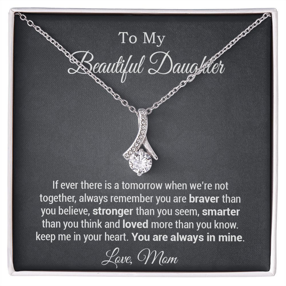 To My Daughter Necklace, Gift For Daughter From Mom, Daughter Mother Necklace