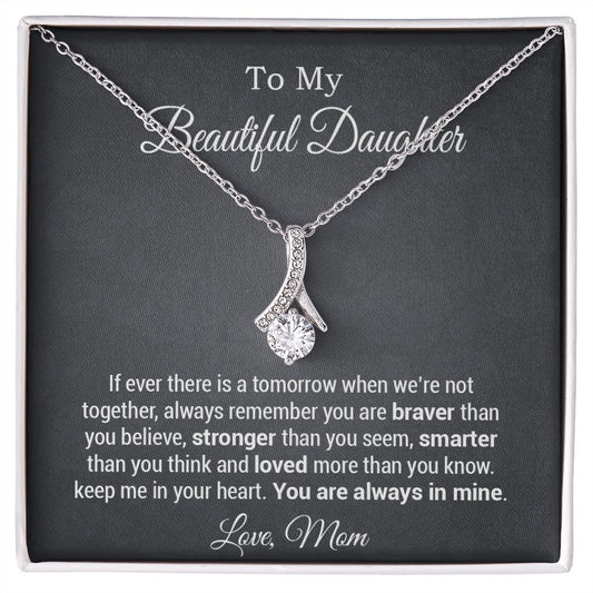 To My Daughter Necklace, Gift For Daughter From Mom, Daughter Mother Necklace