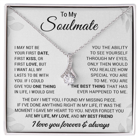 To My Soulmate Necklace, Gift For Wife Girlfriend From Husband, Mother Day Gift