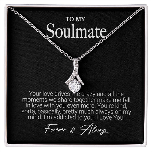 To My Soulmate Necklace, Gift For Wife Girlfriend From Husband, Birthday Gift