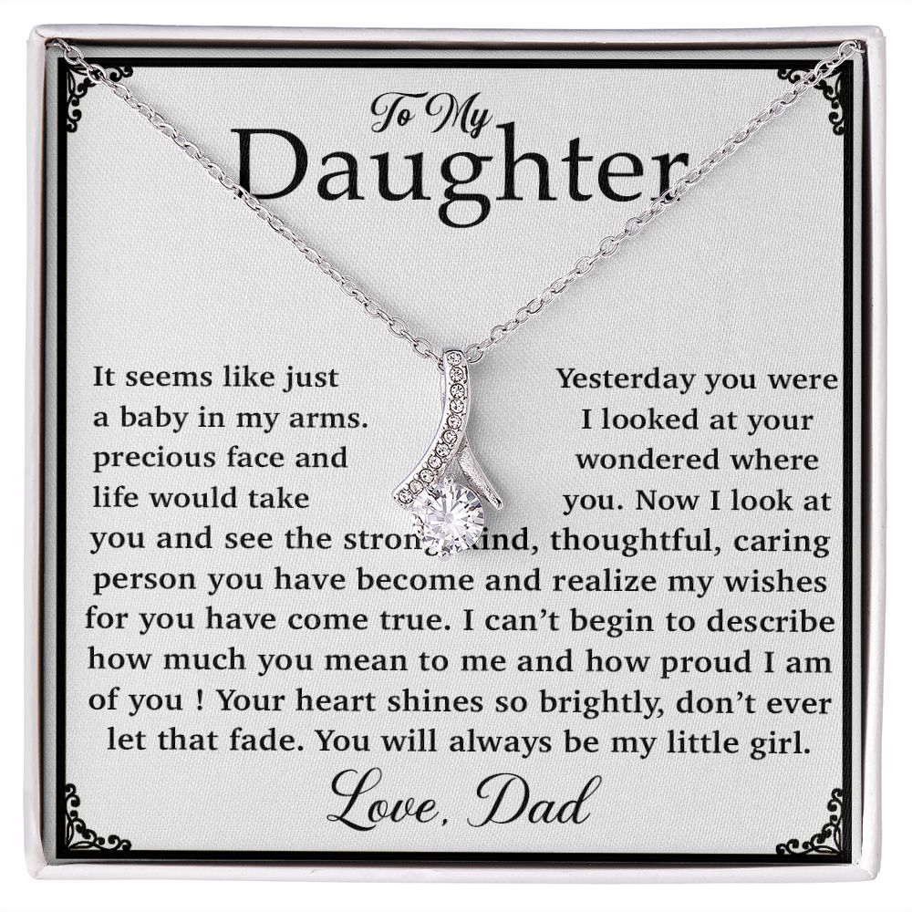 To My Daughter Necklace, Gift for Daughter from Dad, Daughter Father Necklace