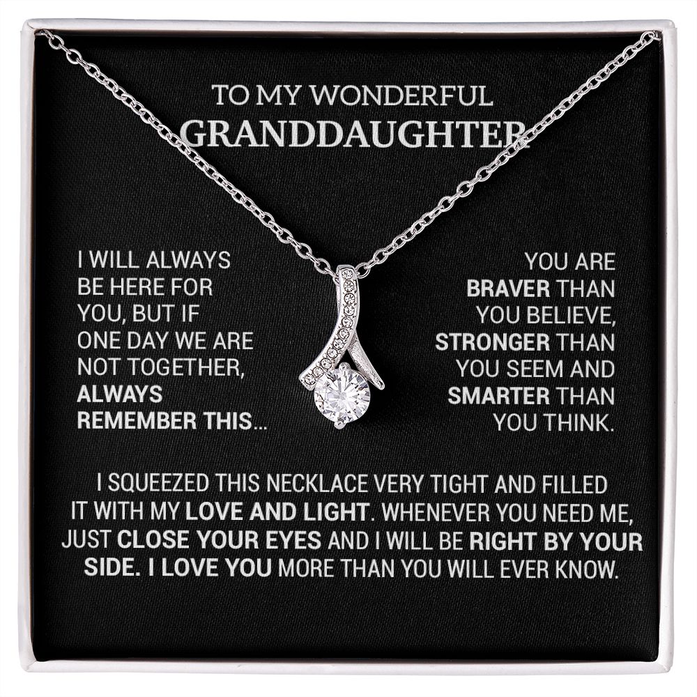 To My Granddaughter Necklace, Birthday Anniversary Granddaughter Gift, Gift from Grandma Grandpa