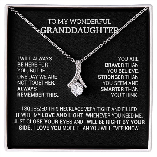 To My Granddaughter Necklace, Birthday Anniversary Granddaughter Gift, Gift from Grandma Grandpa