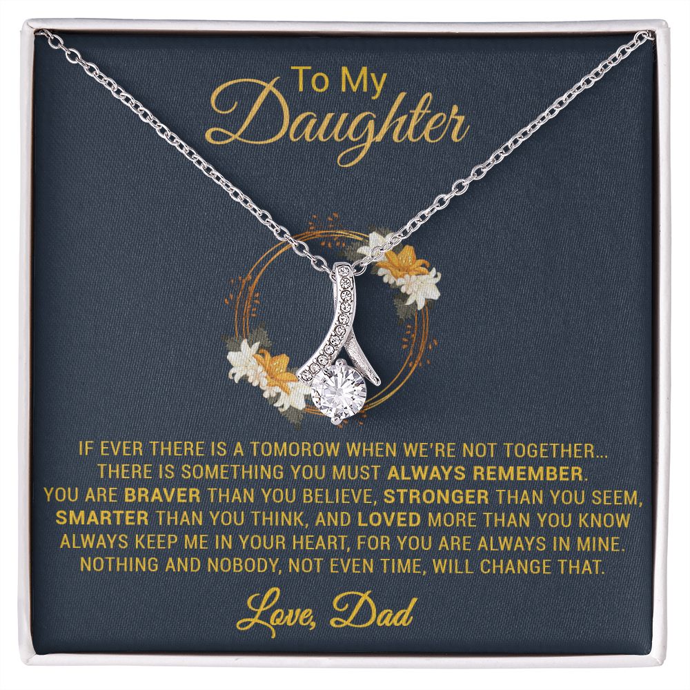 To My Daughter Necklace, Daughter Father Necklace, Daughter Xmas Gift from Dad