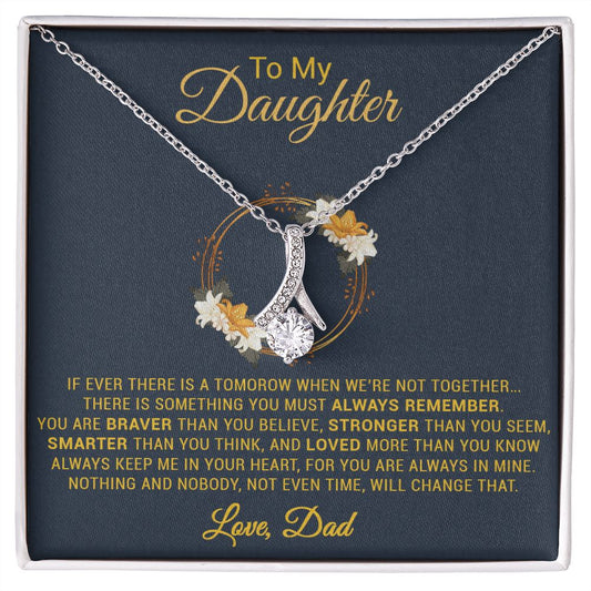 To My Daughter Necklace, Daughter Father Necklace, Daughter Xmas Gift from Dad
