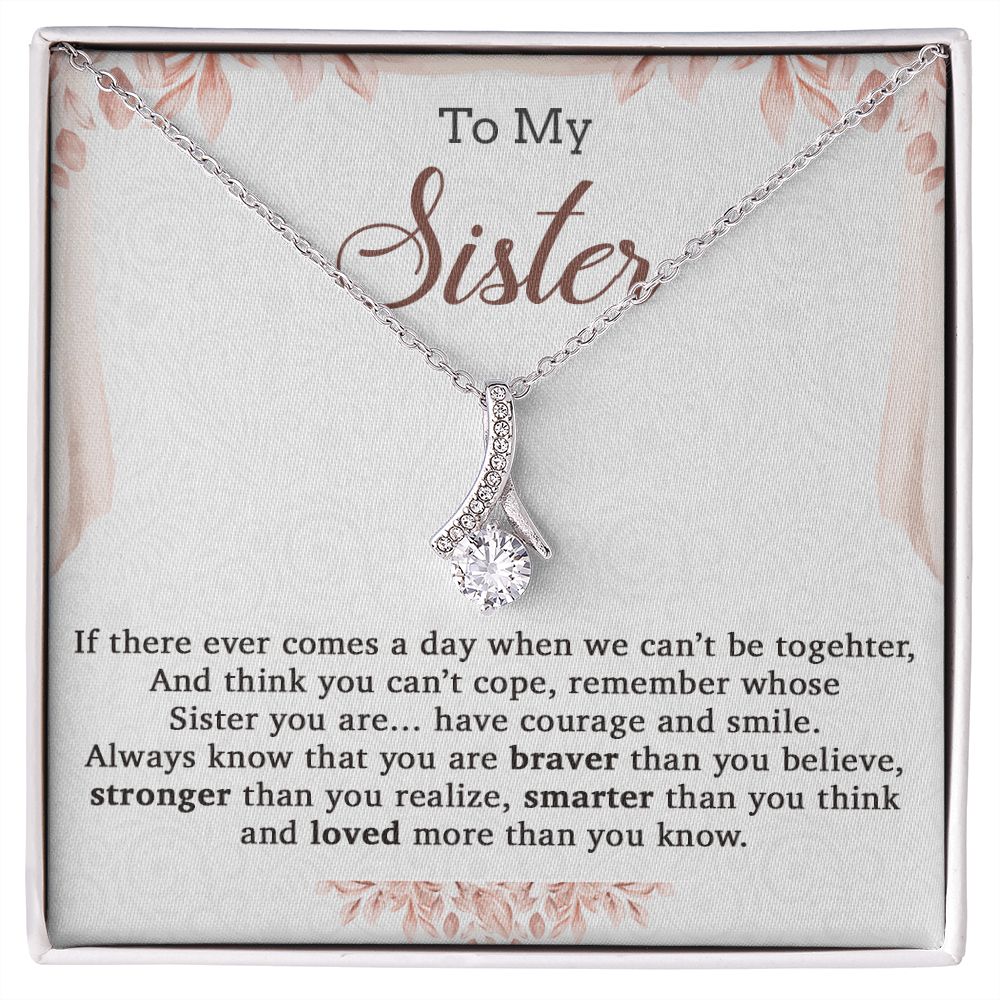 To My Sister Necklace, Brother to Sister, Birthday gift For Sister from Brother