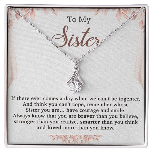 To My Sister Necklace, Brother to Sister, Birthday gift For Sister from Brother