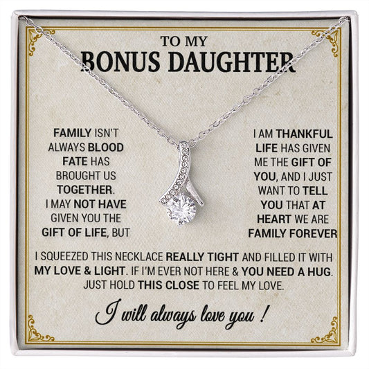 To my bonus daughter necklace