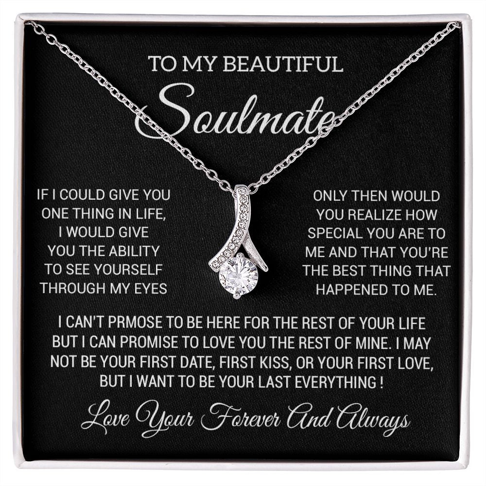 To My Soulmate Necklace, Soulmate Birthday, Soulmate Anniversary Gift