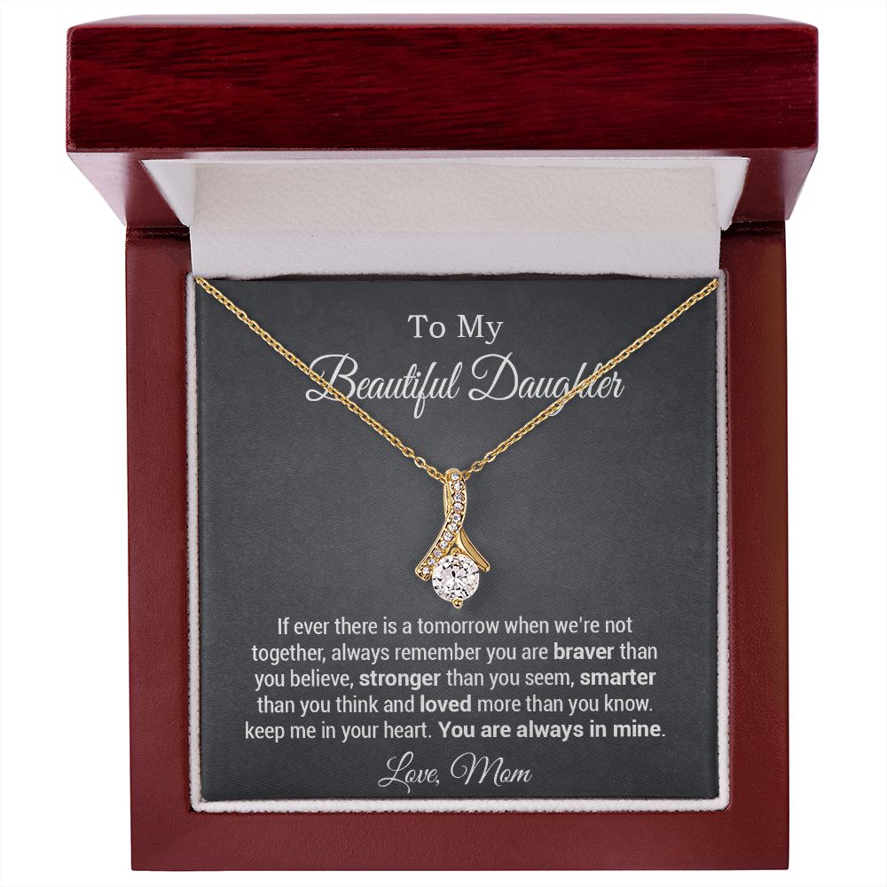 To My Daughter Necklace, Gift For Daughter From Mom, Daughter Mother Necklace