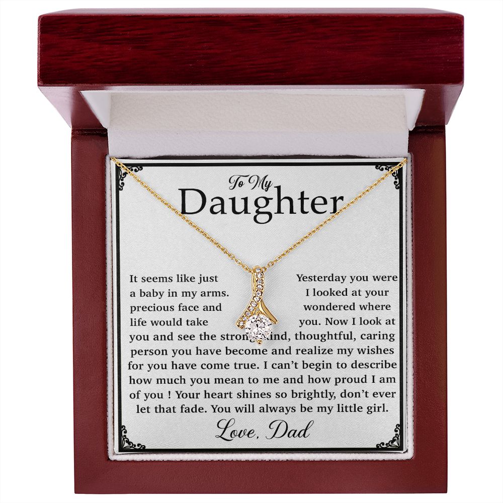 To My Daughter Necklace, Gift for Daughter from Dad, Daughter Father Necklace