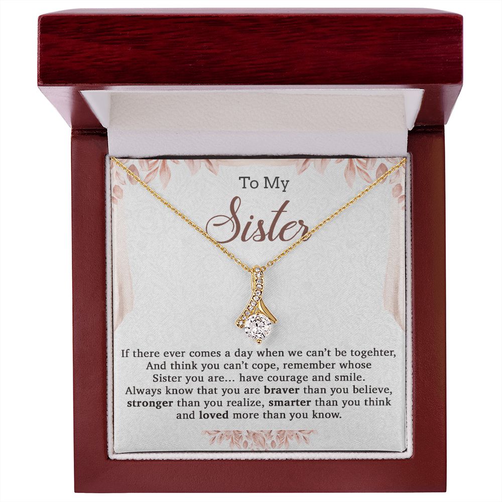 To My Sister Necklace, Brother to Sister, Birthday gift For Sister from Brother