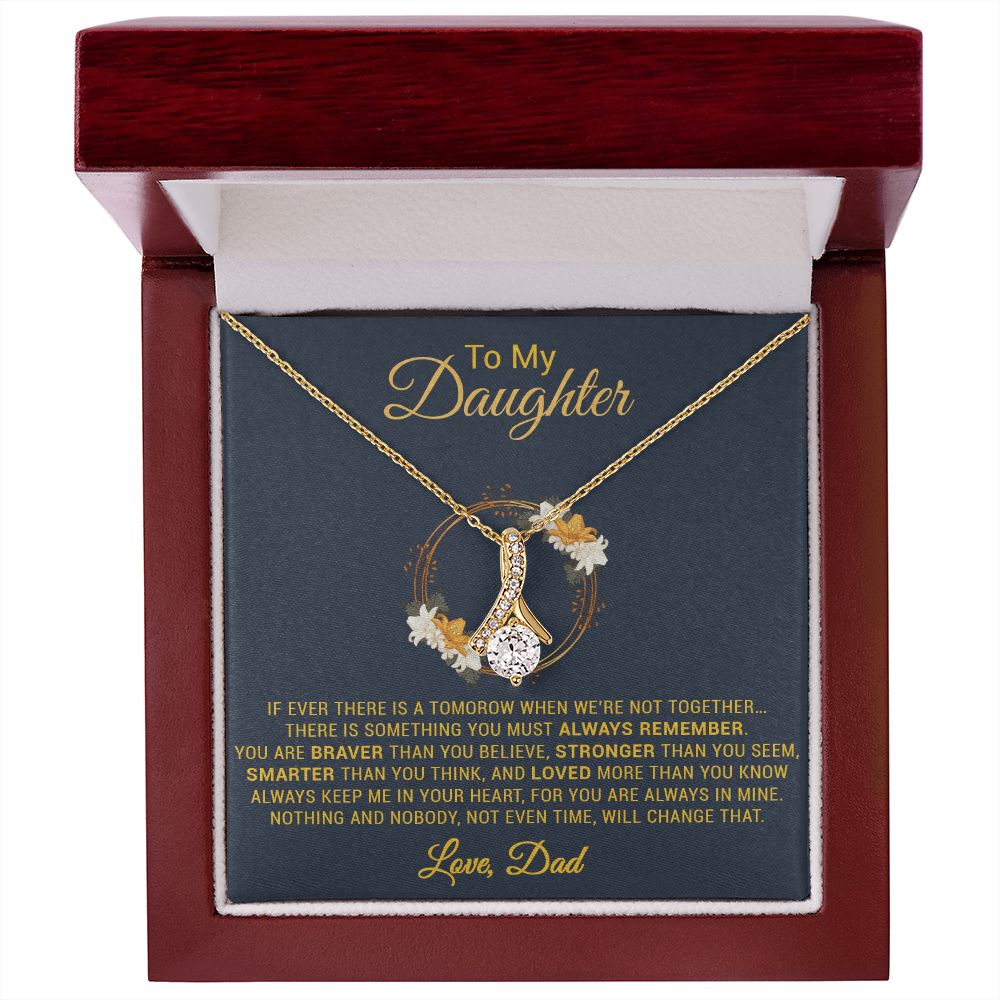 To My Daughter Necklace, Daughter Father Necklace, Daughter Xmas Gift from Dad