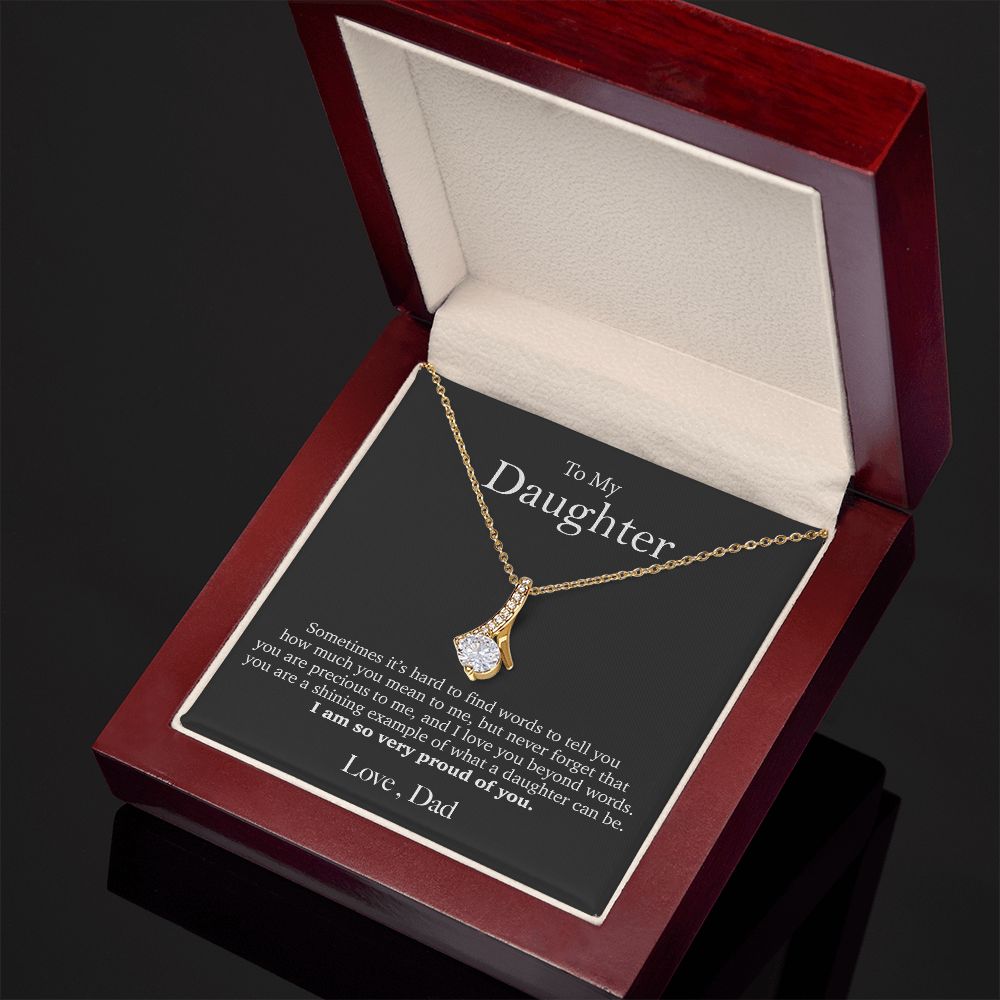 To My Daughter Necklace, Gift for Daughter from Dad, Daughter Father Necklace