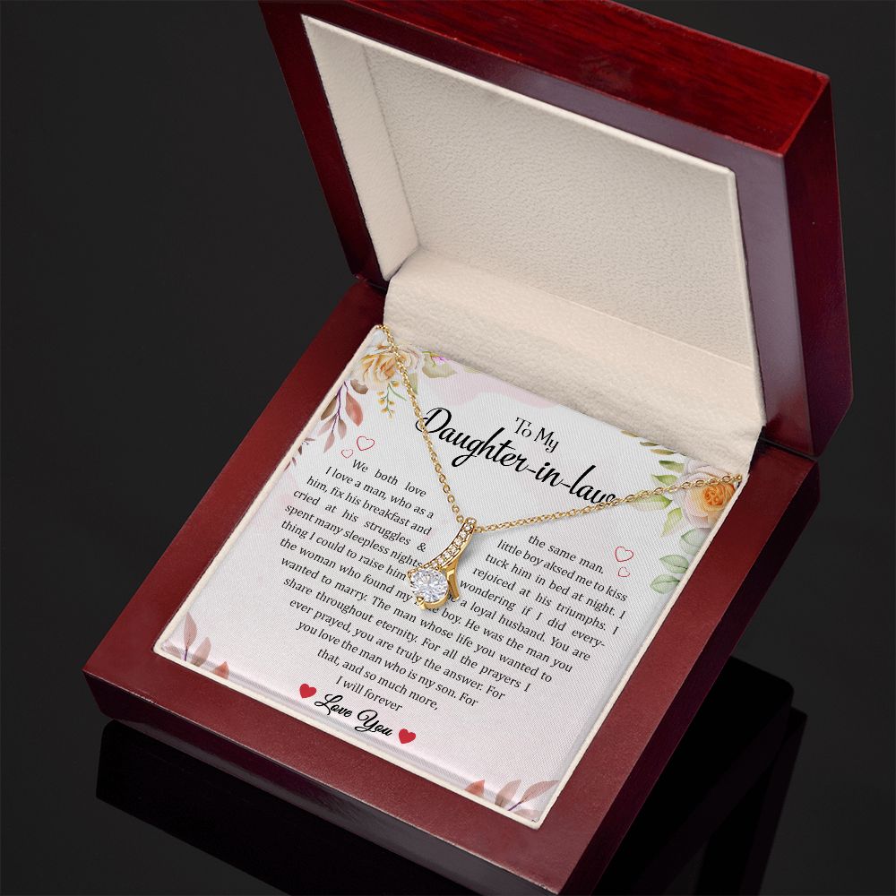 To My Daughter-In-Law Necklace, Jewelry From Mother-In-Law, Birthday Gift