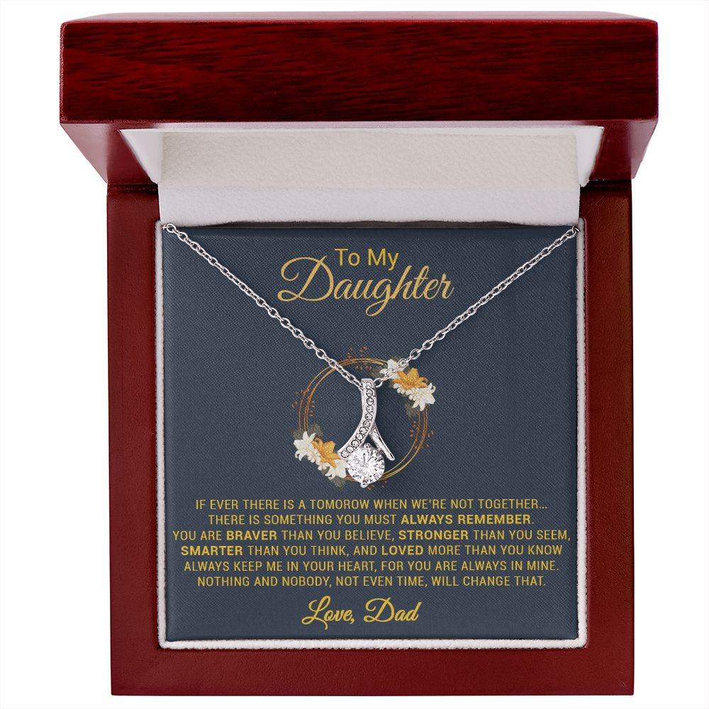 To My Daughter Necklace, Daughter Father Necklace, Daughter Xmas Gift from Dad