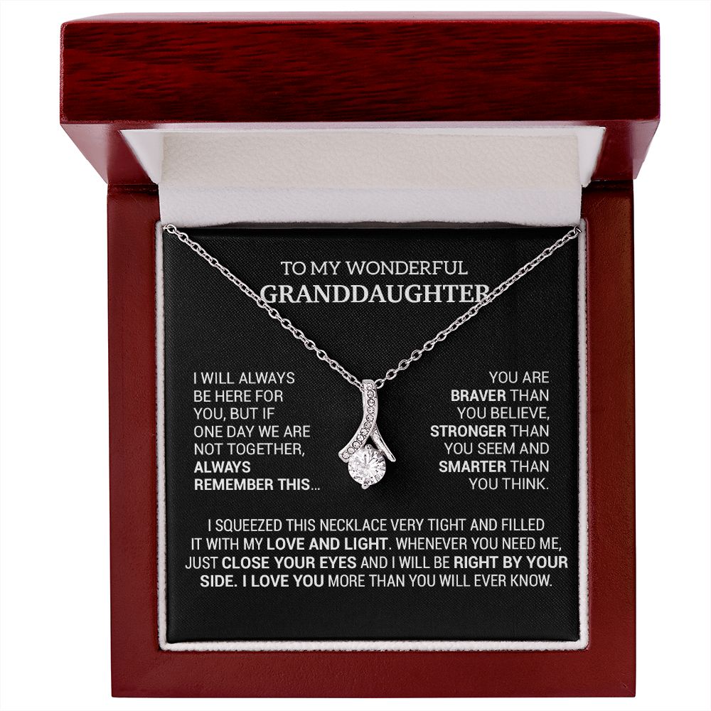 To My Granddaughter Necklace, Birthday Anniversary Granddaughter Gift, Gift from Grandma Grandpa