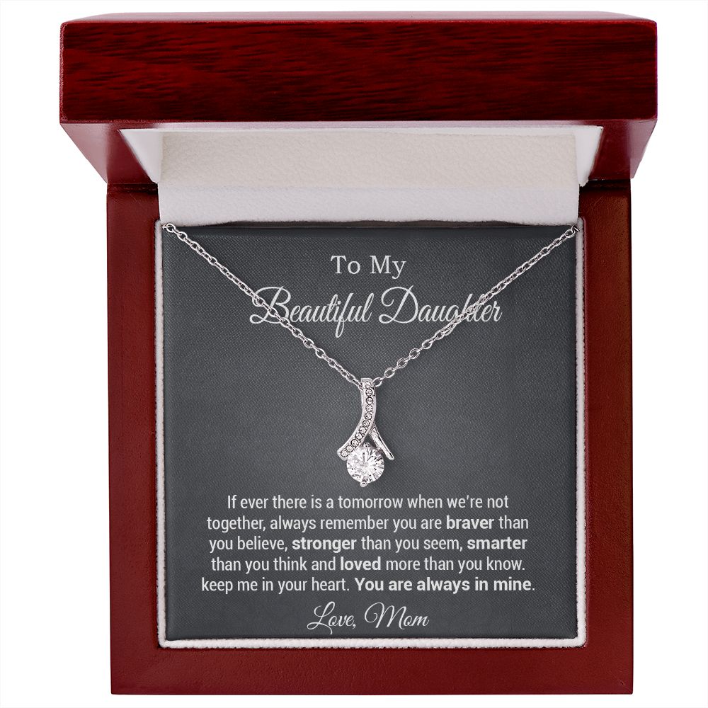 To My Daughter Necklace, Gift For Daughter From Mom, Daughter Mother Necklace
