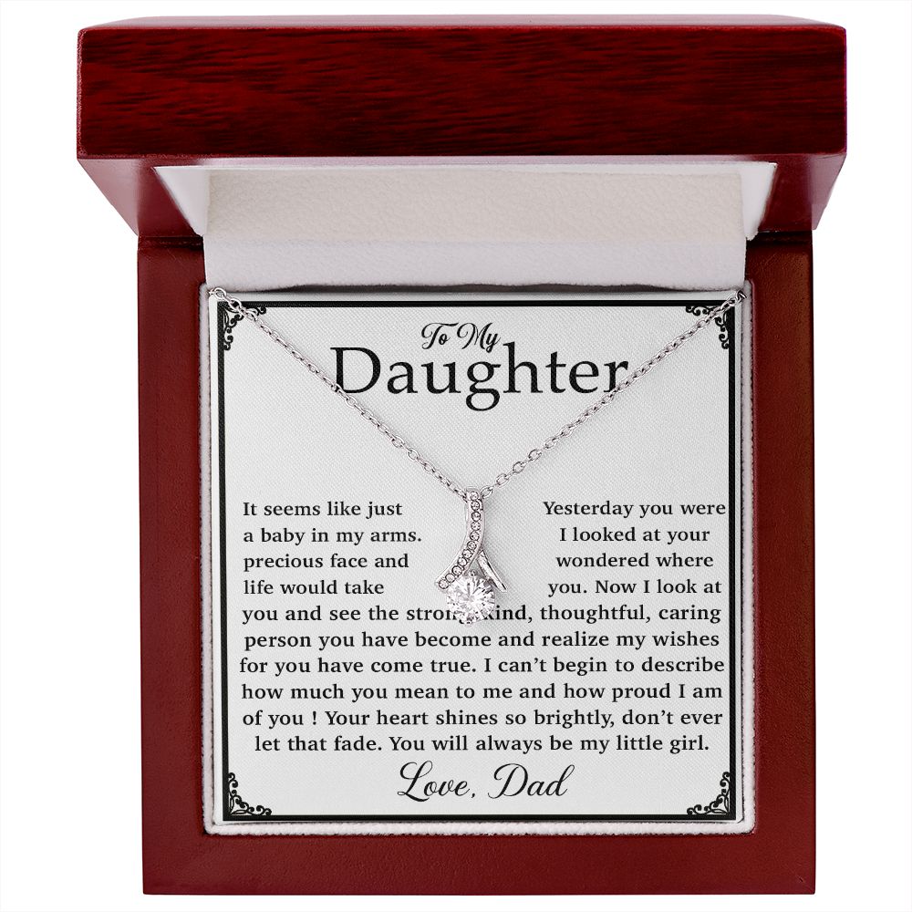 To My Daughter Necklace, Gift for Daughter from Dad, Daughter Father Necklace