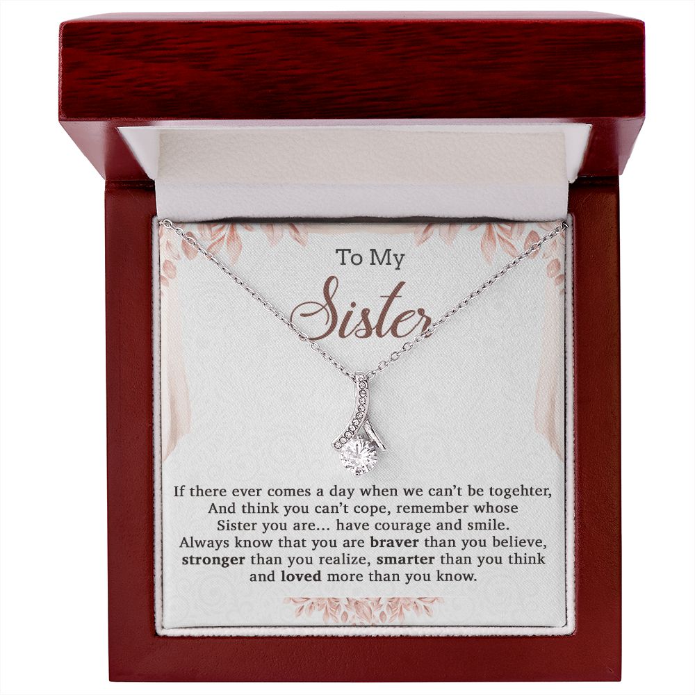 To My Sister Necklace, Brother to Sister, Birthday gift For Sister from Brother