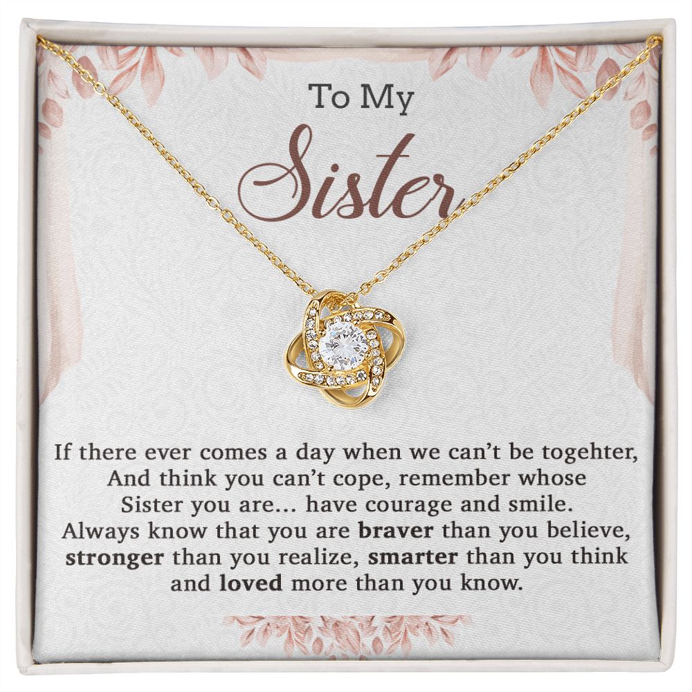 To My Sister Necklace, Brother to Sister, Birthday gift For Sister from Brother
