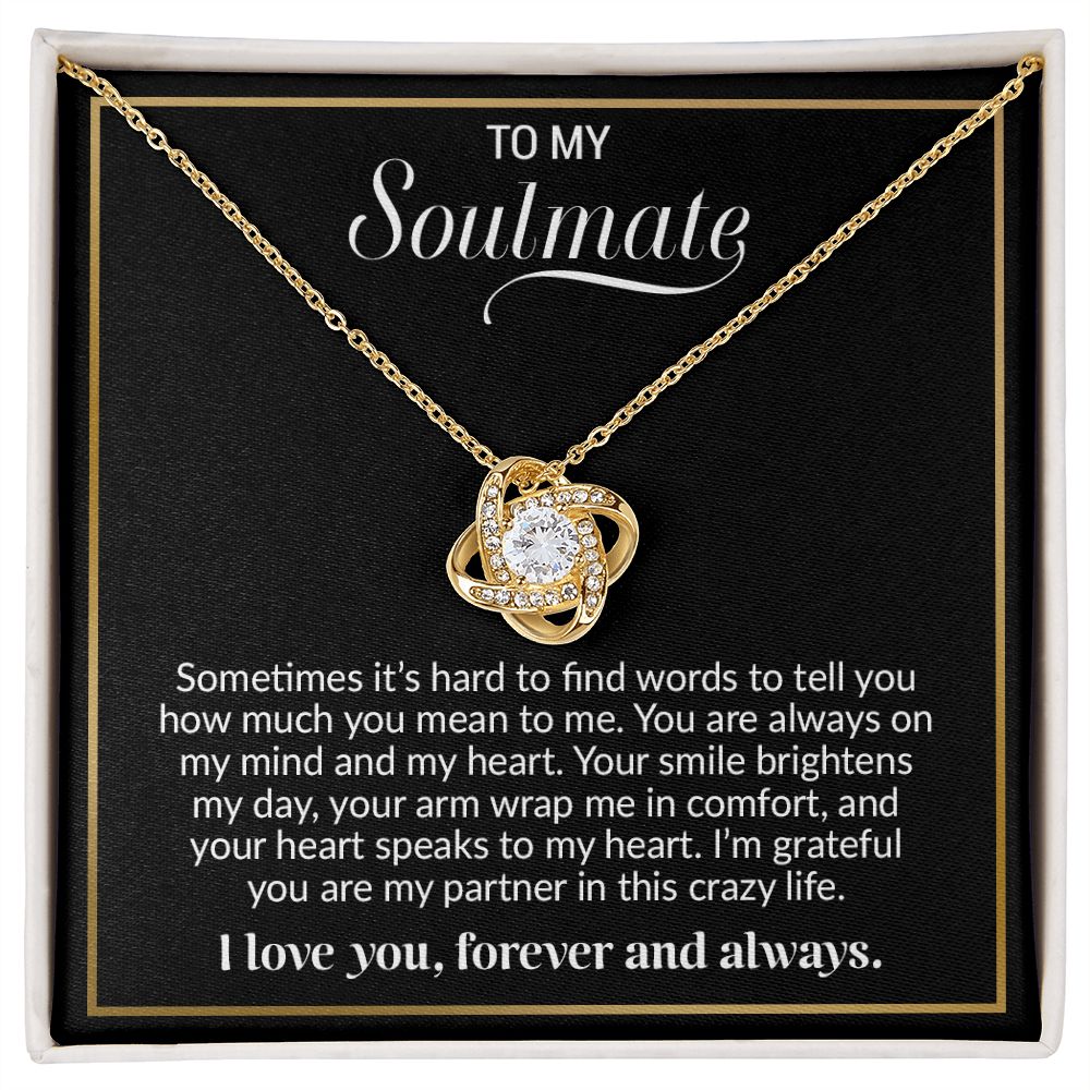 To My Soulmate Necklace, Valentine Gift For Her, Gift For Soulmate