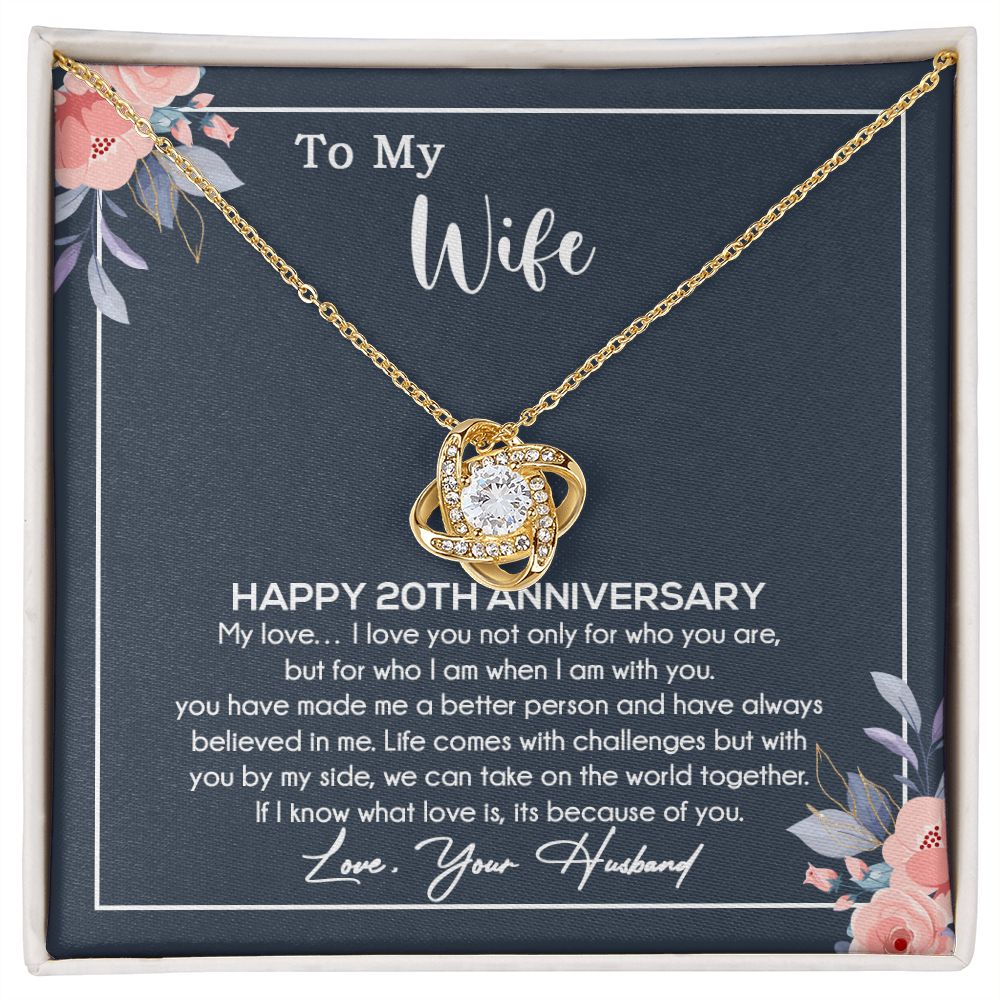 20th Anniversary Gift For Wife Necklace, 20 Year Anniversary, 20th Wedding Gift