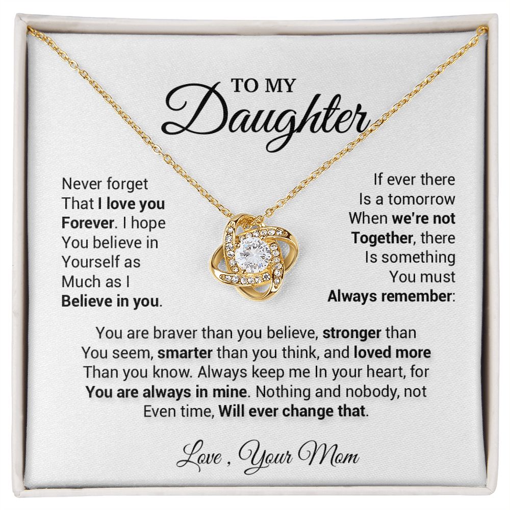 To My Daughter Necklace, Daughter Mother Necklace, Daughter Gift From Mom66
