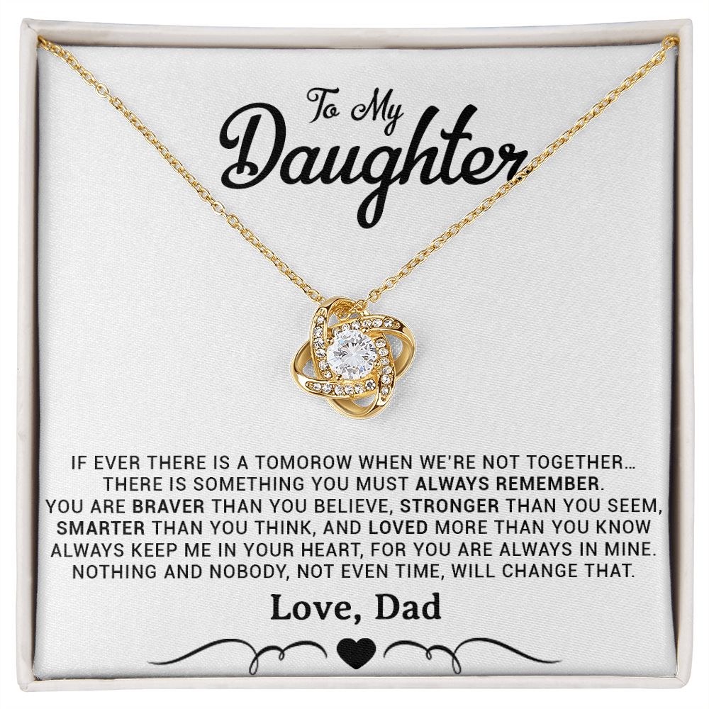 To My Daughter Necklace, Gift for Daughter from Dad, Daughter Father Necklace