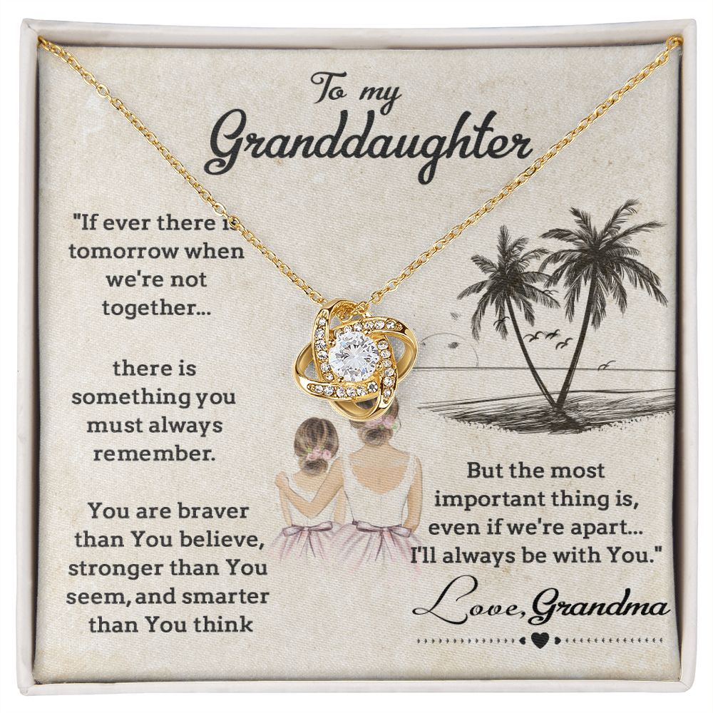 To My Granddaughter, Gift for Granddaughter from Grandma, Granddaughter Necklace