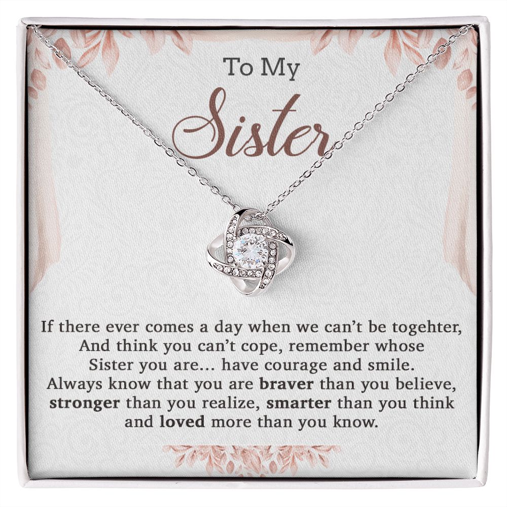 To My Sister Necklace, Brother to Sister, Birthday gift For Sister from Brother