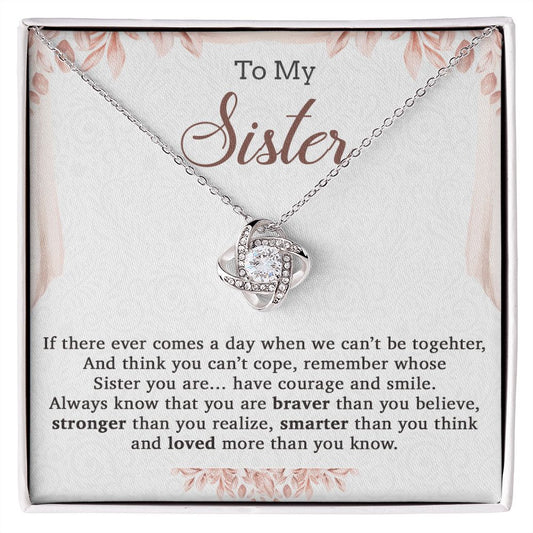 To My Sister Necklace, Brother to Sister, Birthday gift For Sister from Brother