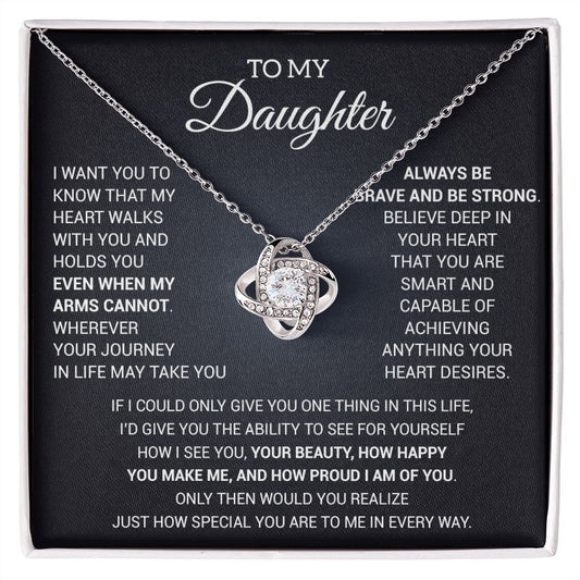 To My Daughter Necklace, Daughter Gift from Mom/Dad, Gift for Daughter Birthday