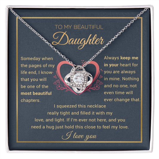 To My Daughter Necklace, Daughter Gift from Dad, Mom, Daughter Birthday Gift