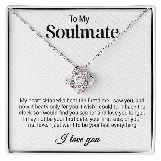 To My Soulmate Necklace, Gift For Wife Girlfriend From Husband, Valentines Day