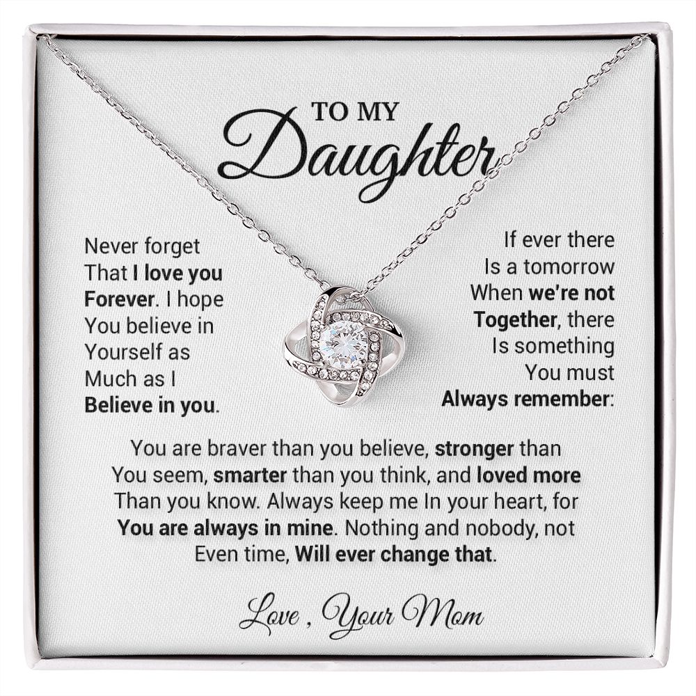 To My Daughter Necklace, Daughter Mother Necklace, Daughter Gift From Mom66