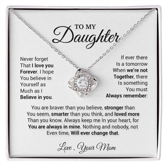 To My Daughter Necklace, Daughter Mother Necklace, Daughter Gift From Mom66