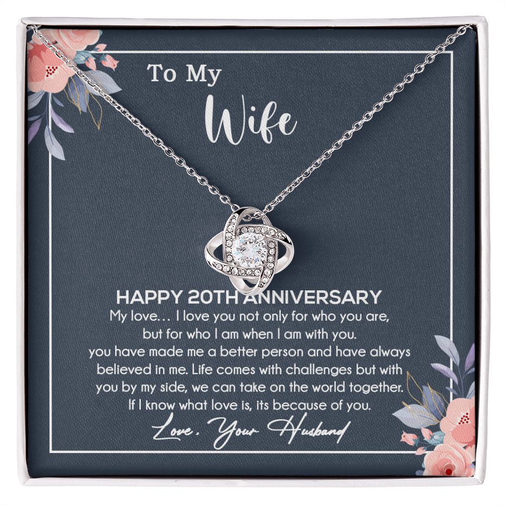 20th Anniversary Gift For Wife Necklace, 20 Year Anniversary, 20th Wedding Gift