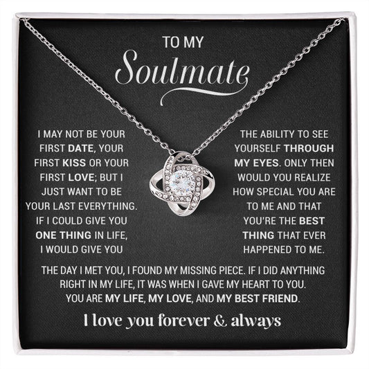 To My Soulmate Necklace, Gift For Wife, Gift from Husband, Valentine Days Gift